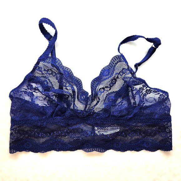 Royal Blue Lace Bra/Bralet - Picture 1 of 6